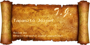 Tapasztó József névjegykártya