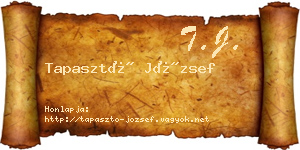 Tapasztó József névjegykártya